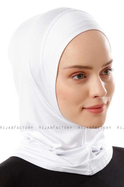 Logo Plain - White One-Piece Al Amira Hijab