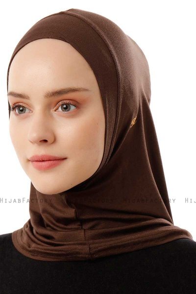 Logo Plain - Brown One-Piece Al Amira Hijab