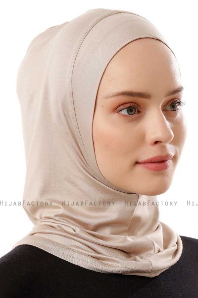 Logo Plain - Light Taupe One-Piece Al Amira Hijab