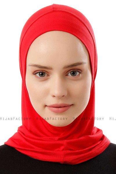 Logo Plain - Red One-Piece Al Amira Hijab