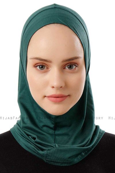 Logo Plain - Dark Green One-Piece Al Amira Hijab
