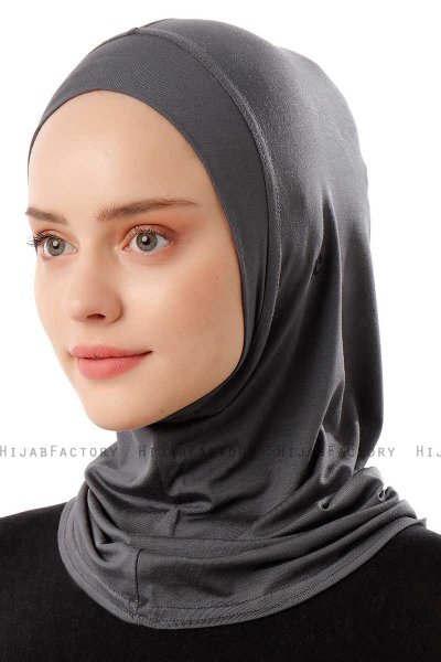 Logo Plain - Dark Grey One-Piece Al Amira Hijab