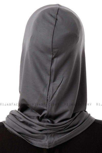 Logo Plain - Dark Grey One-Piece Al Amira Hijab