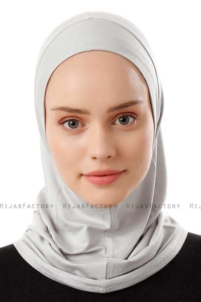 Logo Plain - Light Grey One-Piece Al Amira Hijab