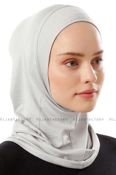 Logo Plain - Light Grey One-Piece Al Amira Hijab