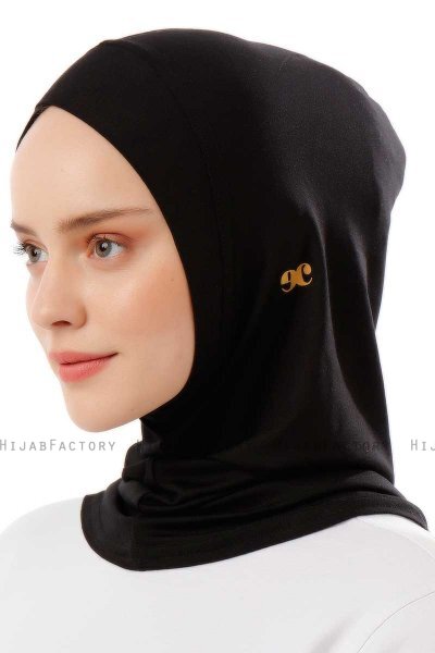 Logo Cross - Black & Gold One-Piece Al Amira Hijab