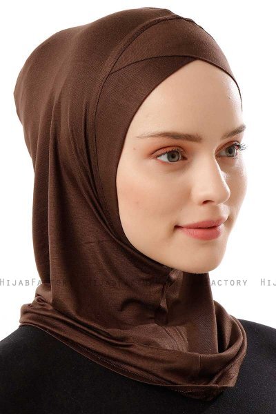 Logo Cross - Brown One-Piece Al Amira Hijab