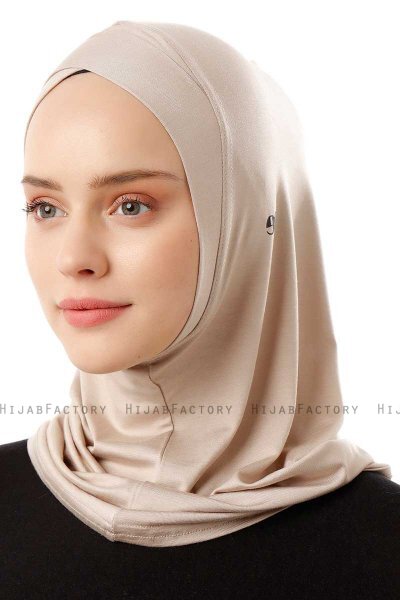 Logo Cross - Light Taupe One-Piece Al Amira Hijab