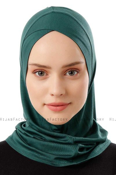 Logo Cross - Dark Green One-Piece Al Amira Hijab