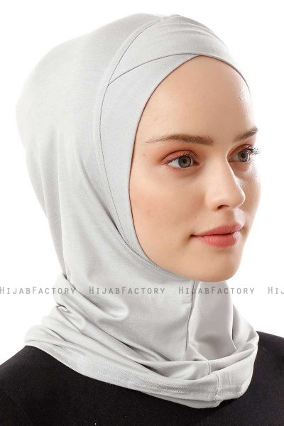 Logo Cross - Light Grey One-Piece Al Amira Hijab