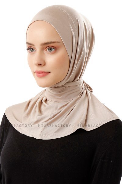 Sportif Plain - Light Taupe Practical Viskos Hijab