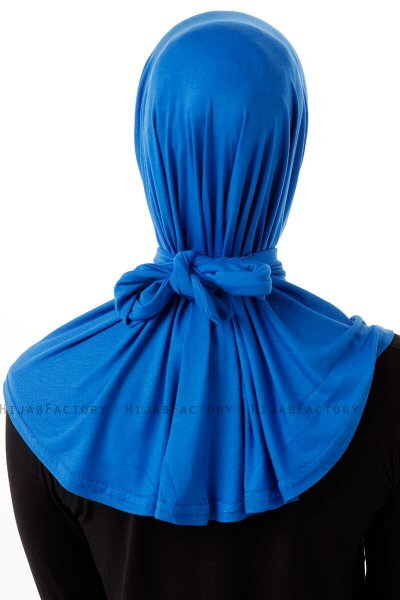 Sportif Plain - Blue Practical Viskos Hijab