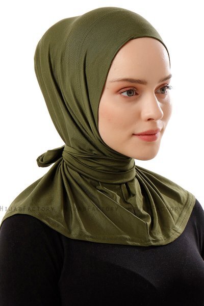 Sportif Plain - Khaki Practical Viskos Hijab