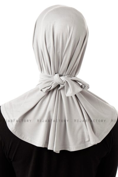 Sportif Plain - Light Grey Practical Viskos Hijab