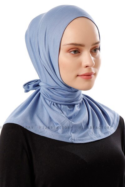 Sportif Plain - Indigo Practical Viskos Hijab