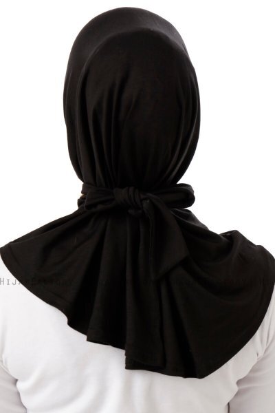 Sportif Cross - Black & Gold Practical Viskos Hijab