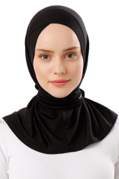 Sportif Cross - Black & Light Grey Practical Viskos Hijab