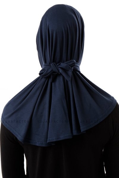 Sportif Cross - Navy Blue Practical Viskos Hijab