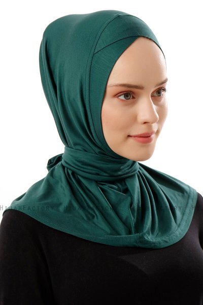 Sportif Cross - Dark Green Practical Viskos Hijab