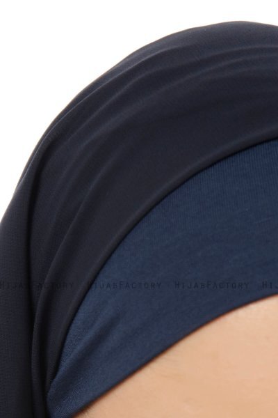 Alara Plain - Navy Blue One Piece Chiffon Hijab