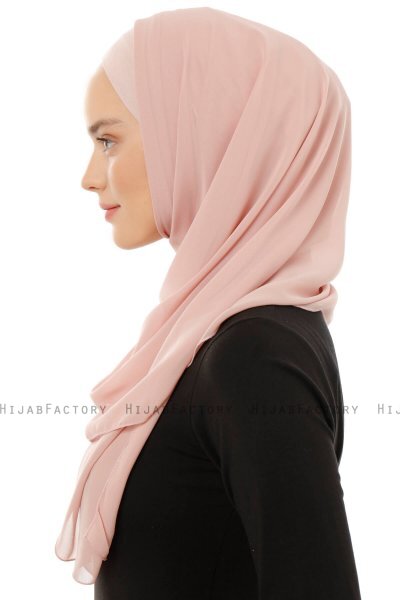 Alara Plain - Dusty Pink One Piece Chiffon Hijab