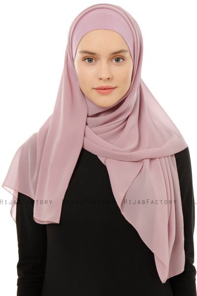 Alara Plain - Purple One Piece Chiffon Hijab