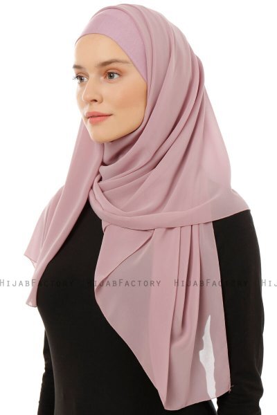 Alara Plain - Purple One Piece Chiffon Hijab
