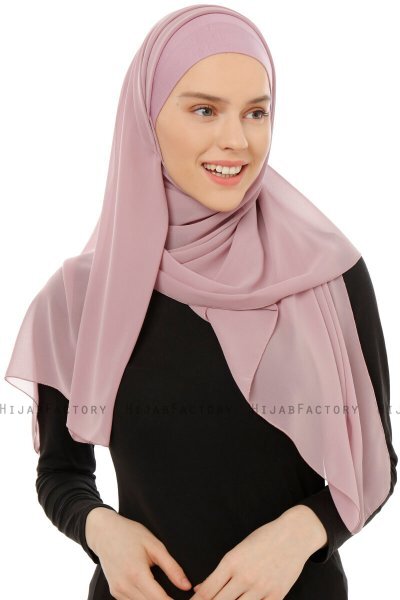 Alara Plain - Purple One Piece Chiffon Hijab