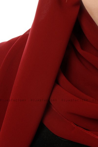 Alara Cross - Bordeaux One Piece Chiffon Hijab