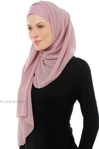 Alara Cross - Purple One Piece Chiffon Hijab