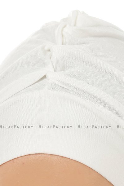 Isra Plain - Creme One-Piece Viskos Hijab