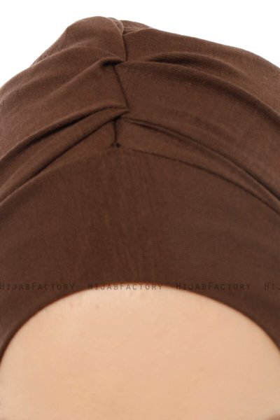 Isra Plain - Brown One-Piece Viskos Hijab