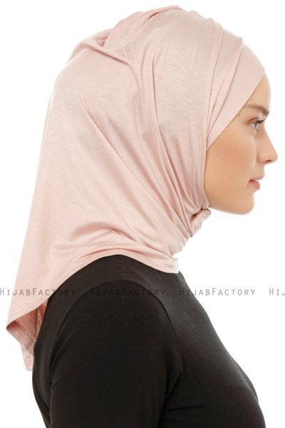 Isra Plain - Dusty Pink One-Piece Viskos Hijab