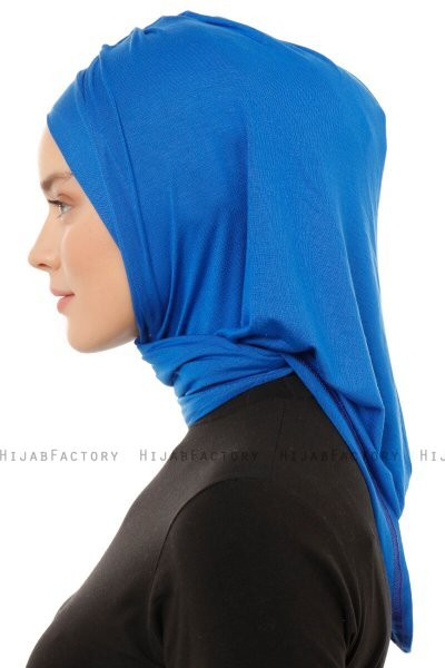 Isra Plain - Blue One-Piece Viskos Hijab