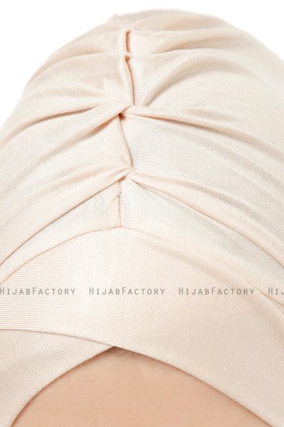 Isra Cross - Beige One-Piece Viskos Hijab