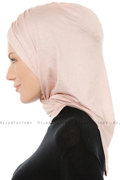 Isra Cross - Dusty Pink One-Piece Viskos Hijab