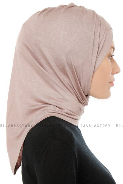 Isra Cross - Stone Grey One-Piece Viskos Hijab