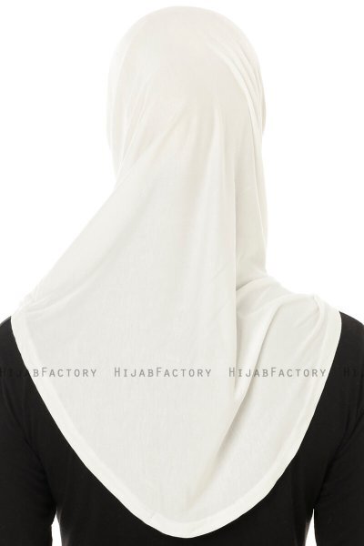 Hanfendy Plain Logo - Creme One-Piece Hijab