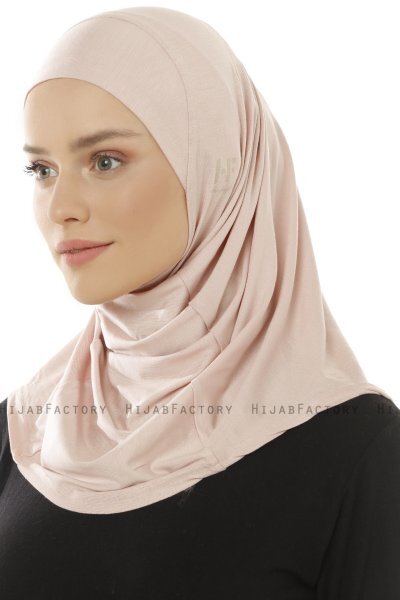 Hanfendy Plain Logo - Dusty Pink One-Piece Hijab