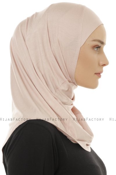 Hanfendy Plain Logo - Dusty Pink One-Piece Hijab