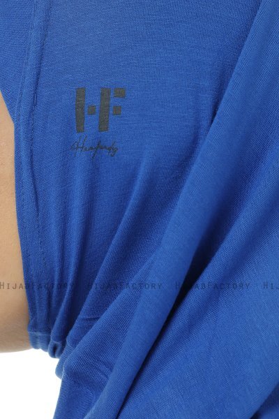 Hanfendy Plain Logo - Blue One-Piece Hijab