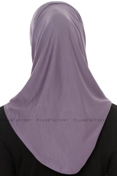 Hanfendy Plain Logo - Dark Purple One-Piece Hijab