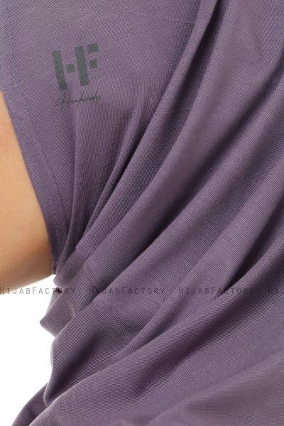 Hanfendy Plain Logo - Dark Purple One-Piece Hijab