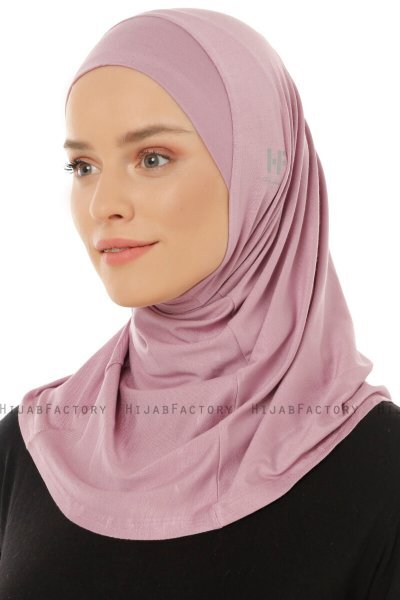 Hanfendy Plain Logo - Purple One-Piece Hijab
