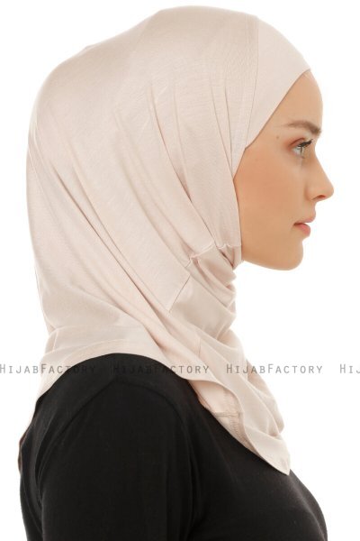 Hanfendy Plain Logo - Powder One-Piece Hijab