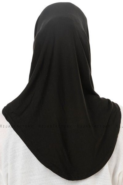 Hanfendy Cross Logo - Black One-Piece Hijab