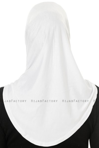 Hanfendy Cross Logo - White One-Piece Hijab