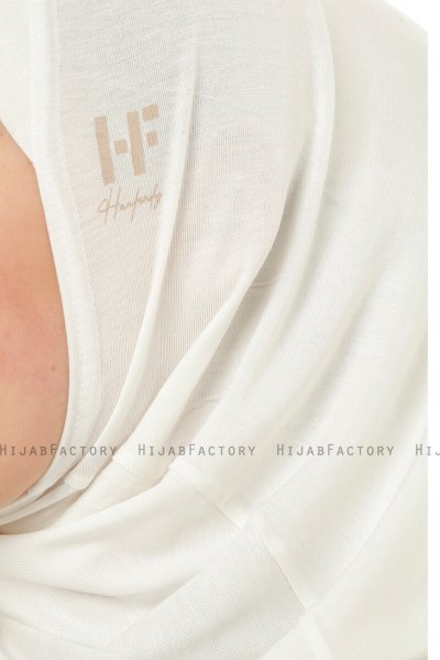 Hanfendy Cross Logo - Creme One-Piece Hijab
