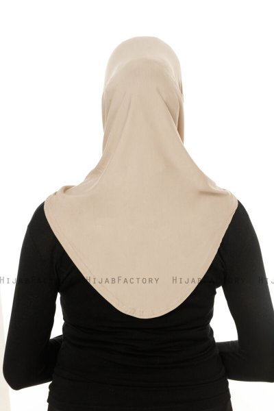 Hanfendy Cross Logo - Light Taupe One-Piece Hijab