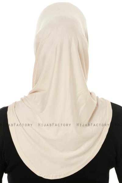 Hanfendy Cross Logo - Beige One-Piece Hijab